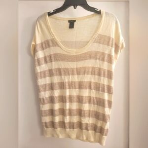 Shimmery stripe pull over top